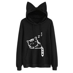 New Cute Cat Hoodie T Shirt Cotton Hoodie Pullover